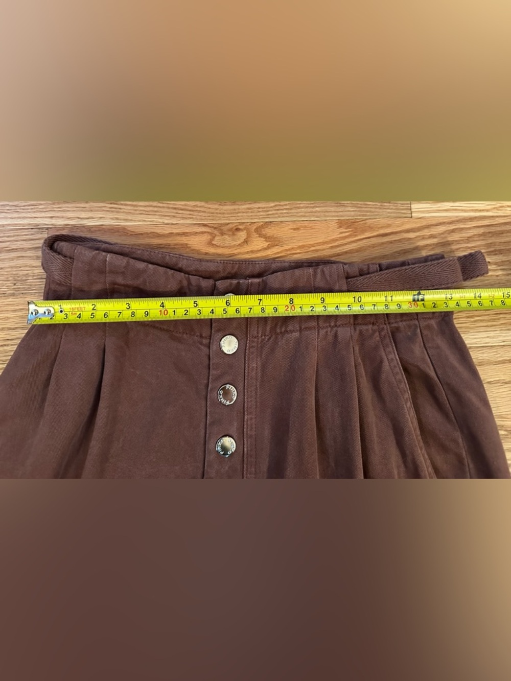 PINKO Brown Lyocell Cargo Pants Button Front Utility Style Womens Sz 0/XS *FLAW* - Picture 12 of 13